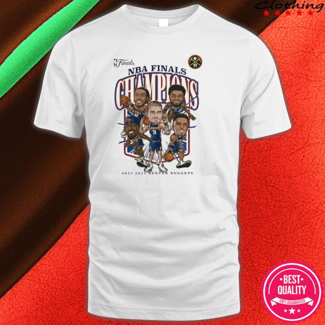 Denver Nuggets Fanatics Branded 2023 NBA Finals Champions Windmill Team  Caricature T-Shirt - White
