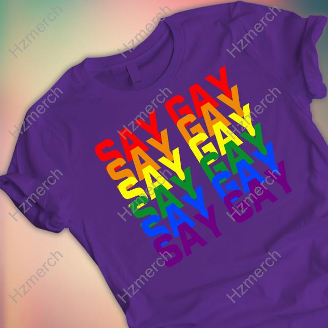Say Gay Pride Tee Shirt Say Gay Pride Tee Shirt
