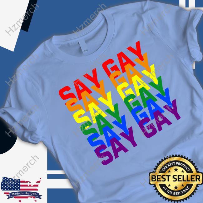 Say Gay Pride Tee Shirt Say Gay Pride Tee Shirt
