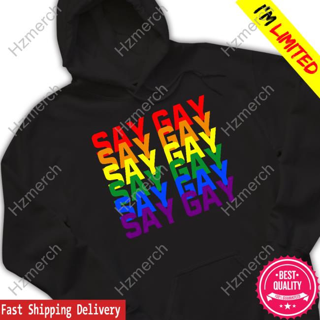 Say Gay Pride Tee Shirt Say Gay Pride Tee Shirt