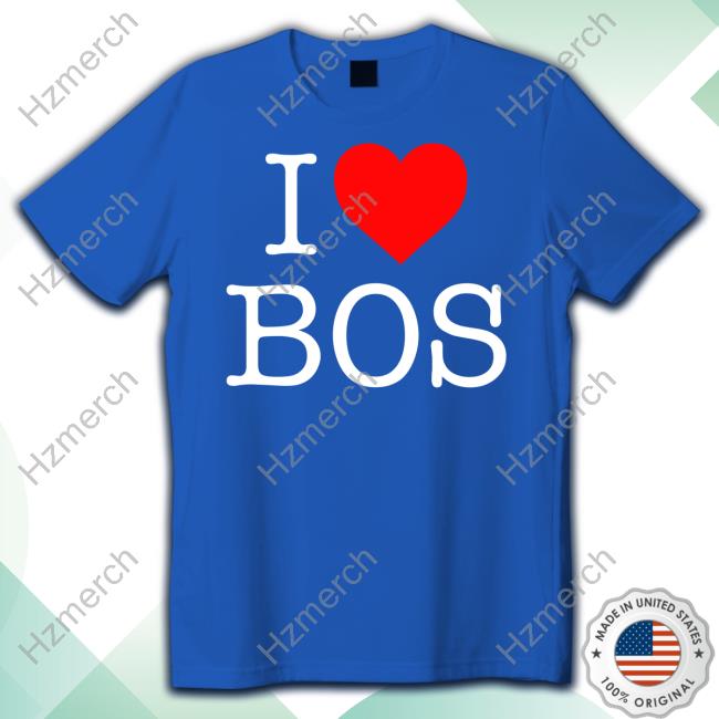 i heart bos hoodie blue and yellow