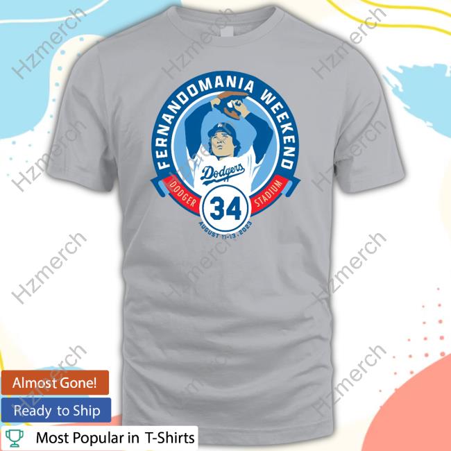 Los Angeles Dodgers Fernandomania Weekend Dodger Stadium 34 T-Shirts,  hoodie, sweater, long sleeve and tank top