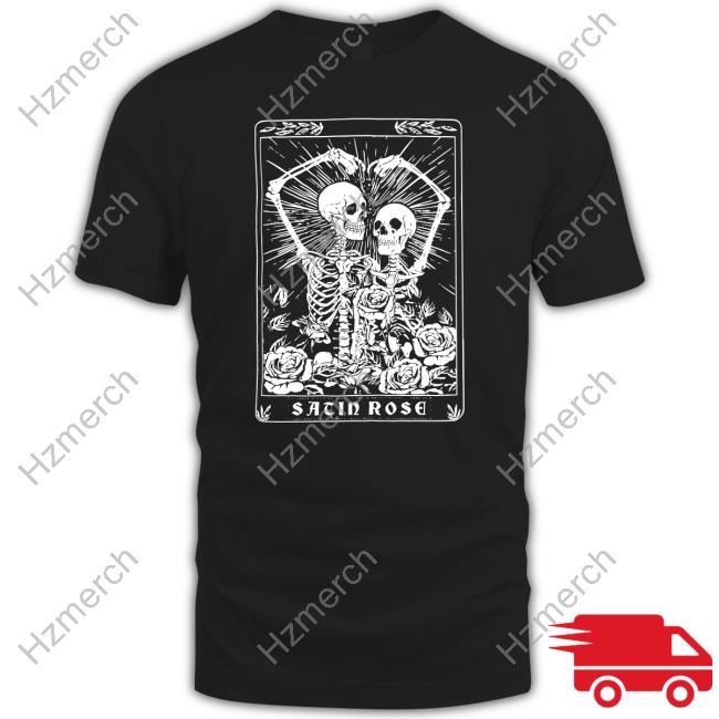 Michelle Otter Coolane Skeleton & Letter Graphic Thermal Lined Sacin Rose T Shirts Michelle Otter Coolane Skeleton & Letter Graphic Thermal Lined Sacin Rose T Shirts