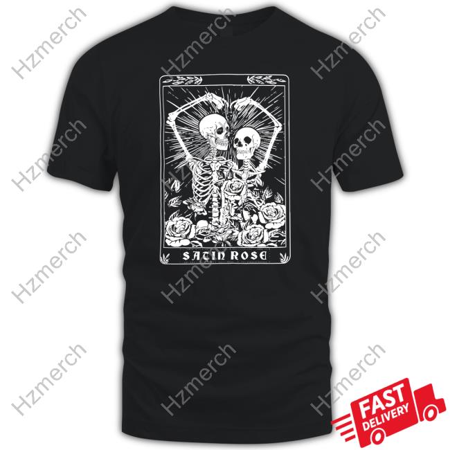 Michelle Otter Coolane Skeleton & Letter Graphic Thermal Lined Sacin Rose T Shirts Michelle Otter Coolane Skeleton & Letter Graphic Thermal Lined Sacin Rose T Shirts