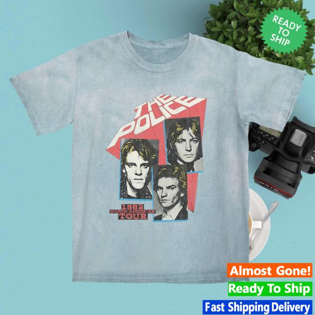 Official Merch Bar The Police Band 1982 North American Tour Distressed Color Blast Popover Shirt MerchBar ThePolice Official Merch Bar The Police Band 1982 North American Tour Distressed Color Blast Popover Shirt MerchBar ThePolice