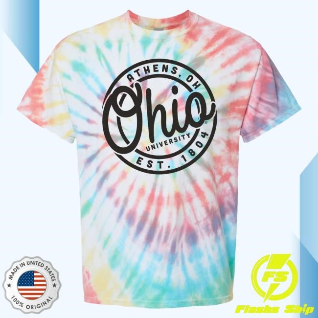 Ohio Bobcats Multi-Color Tie Dye Circle Classic Shirt Ohio Bobcats Multi-Color Tie Dye Circle Classic Shirt