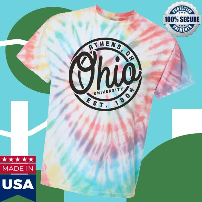 Ohio Bobcats Multi-Color Tie Dye Circle Classic Shirt Ohio Bobcats Multi-Color Tie Dye Circle Classic Shirt