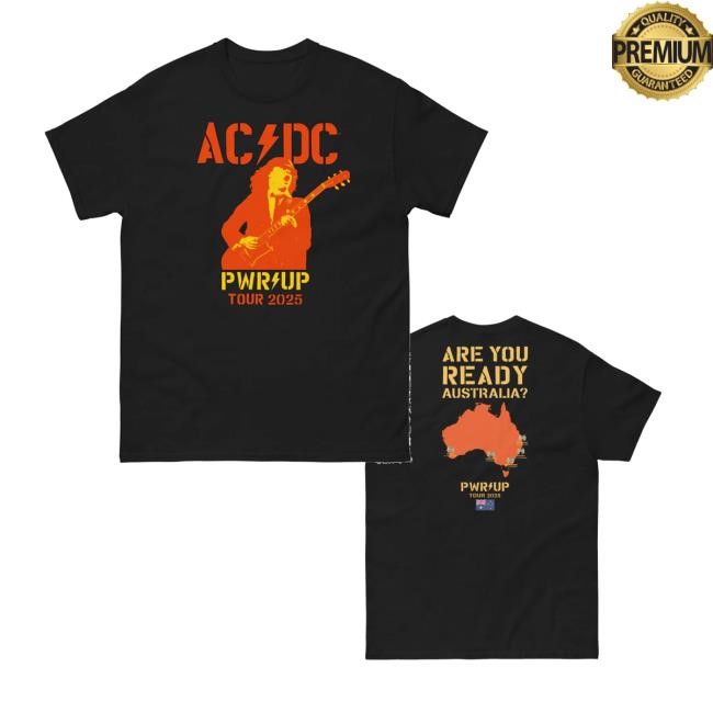 Acdc Merch Are You Ready Pwr Up 2025 Tour Aus Map Hoodie Sweatshirt - Hzmerch