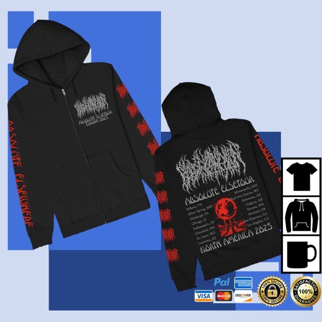 Trending Blood Incantation Merch Absolute Elsetour Summer 2025 Tee Shirt Black - Hzmerch