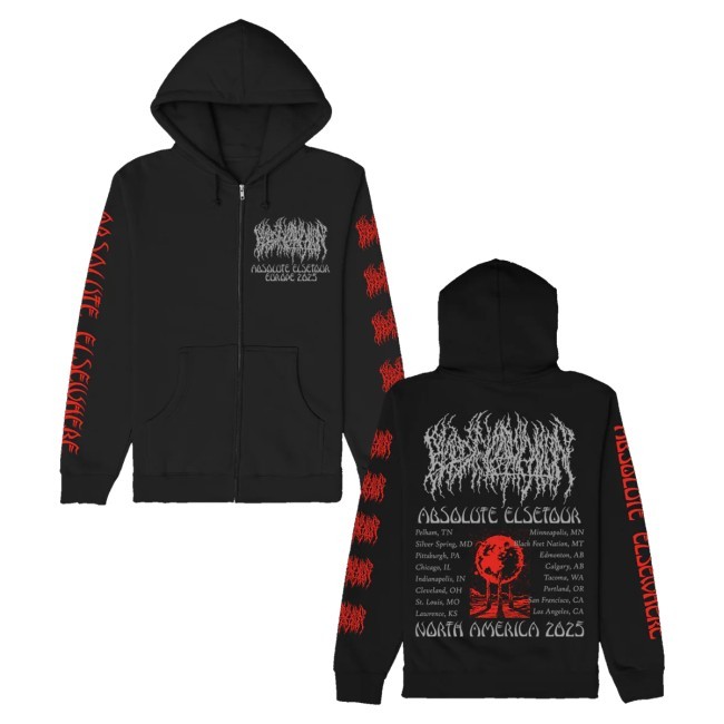 Trending Blood Incantation Merch Absolute Elsetour Summer 2025 Tee Shirt Black - Hzmerch